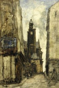 French Street Scene by Frank Myers Boggs