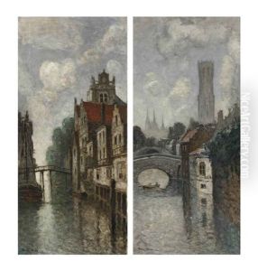 Deux Canaux A Bruges (pair) by Frank Myers Boggs