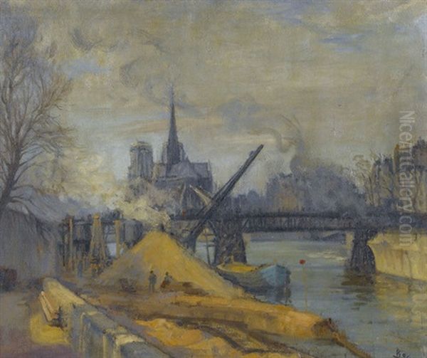 Seineufer Mit Notre-dame - view 1