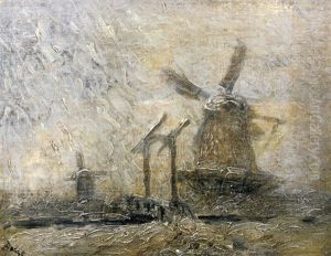 Mouloin De Hollande Par La Neige by Frank Myers Boggs