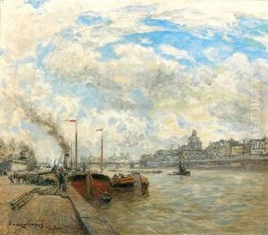 Paris, La Seine, Les Quais, L'institut Et Notre-dame