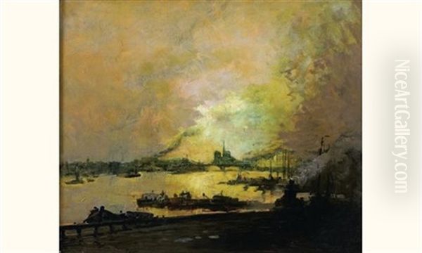 Les Quais Devant Notre-dame - view 1
