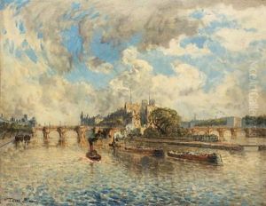 L'ile De La Cite, Paris by Frank Myers Boggs