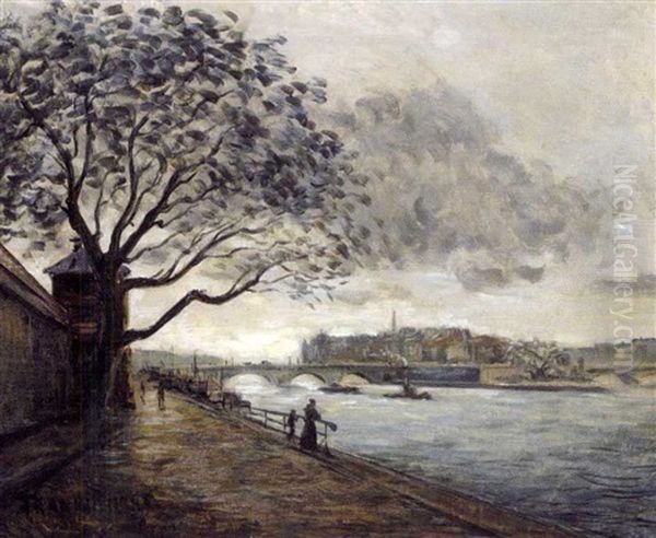 Promeneurs Sur Les Quais De La Seine - view 1