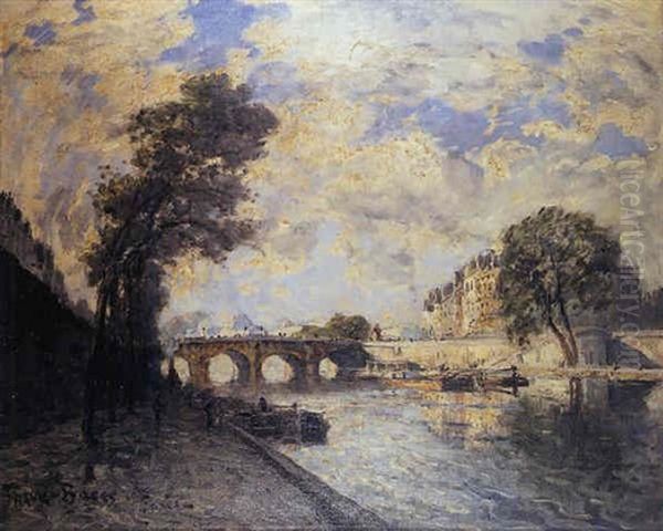 La Seine A Paris, Le Pont-neuf Et L'ile De La Cite Vus Du Quai Des Grands Augustins - view 1