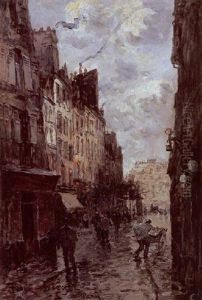 Rue De La Parcheminerie A Paris by Frank Myers Boggs