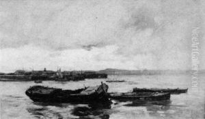 Barges In The River Barges In The River