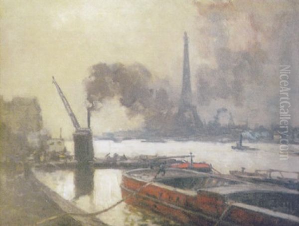 Les Quais Et La Tour Eiffel - view 1