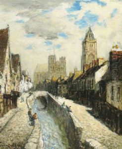 View Of Amiens, Cathedral by Frank Myers Boggs