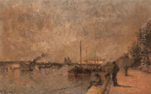 Barges On The Seine - view 1