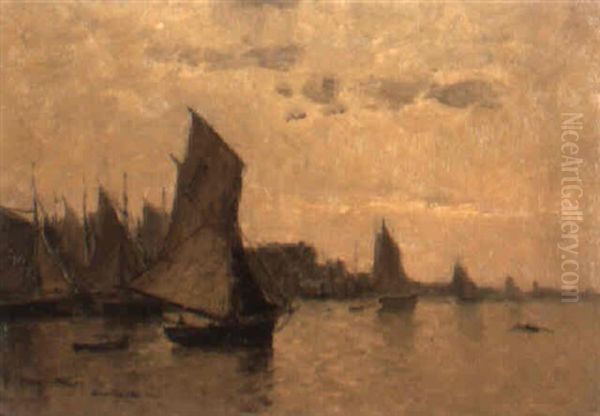 Sailing Boats At Honfleur - view 1