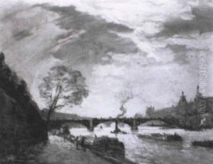 Paris, La Seine Au Louvre