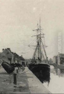 Un Voilier A Quai A Quimper by Frank Myers Boggs