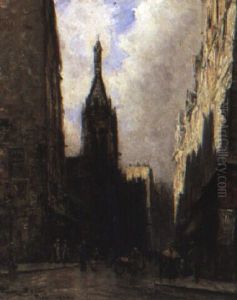 Vue De Paris: Rue Saint-jacques Et Rue Saint S,verin