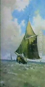 Voilier Au Large D'honfleur by Frank Myers Boggs
