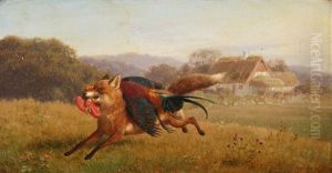 A Fox With Its Prey by Carl Henrik Bogh