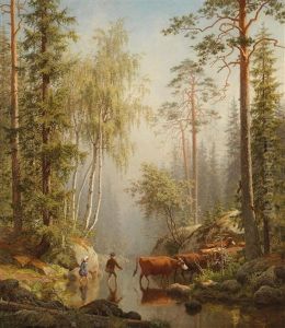 In The Woodland Stream by Carl Henrik Bogh
