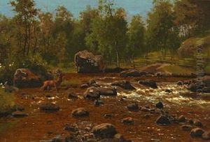 Landscape With A Stag