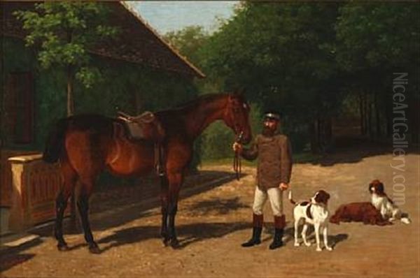 A Man With His Horse - view 1