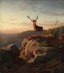 Stag In A Landscape, Jutland