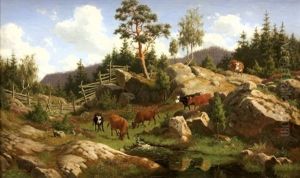 Herd Of Cattle On Hill