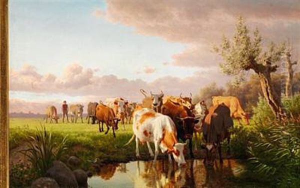 Koer Ved En Vanding (watering The Cows) - view 1