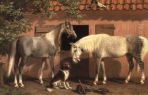 Outside The Stable by Carl Henrik Bogh