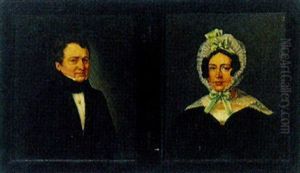 Portraet Af Marius Sabinus Wilhelm Greve Af Sponeck Og Hustru Susanne Christine, Fodt Trojel by Ole Mathiasen Bogh