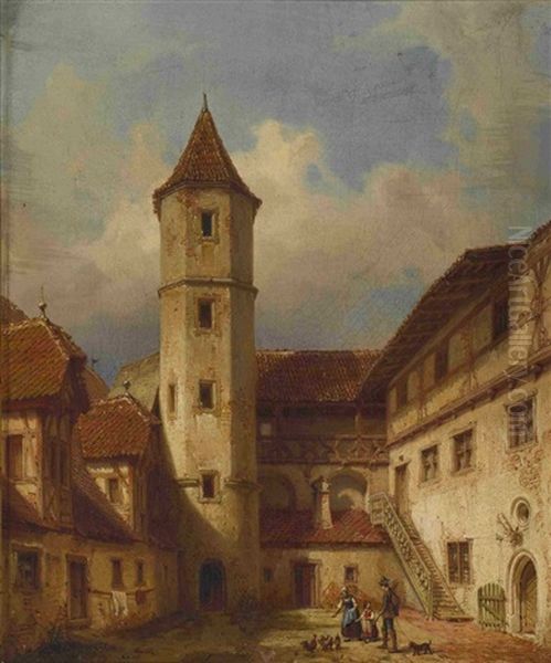Landliche Szene In Einem Historischen Innenhof - view 1