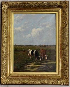 Koeien In Weidelandschap by Herman Bogman I