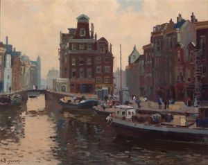 Delftsche Vaart, Rotterdam (haagsche Veerkade Corner Of Weste Wagenstraat) by Herman Bogman I