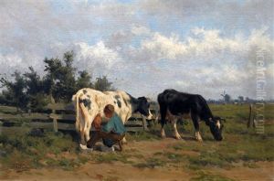 Koeien Melken by Herman Bogman I