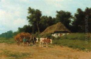 A Farmer And His Ox-cart