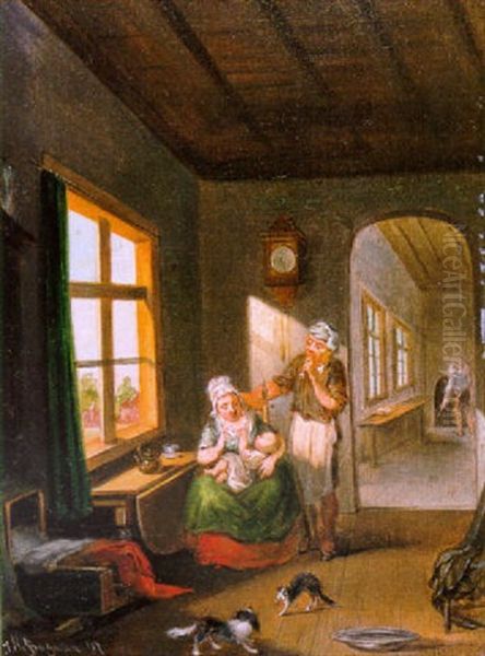 Huiselijk Tafereel Met Gezin - view 1