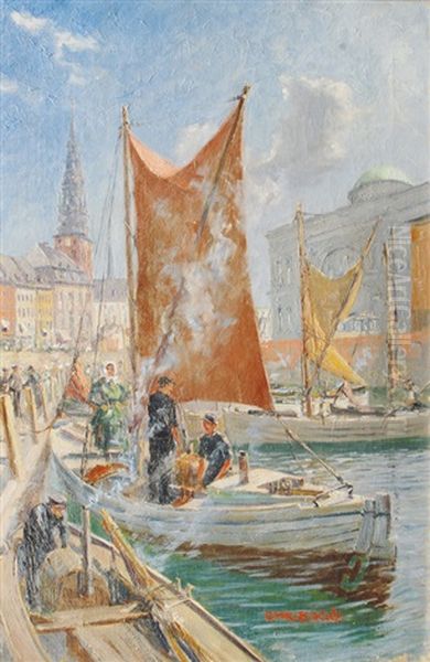 Fisherboats In The Port Of Kopenhagen - view 1