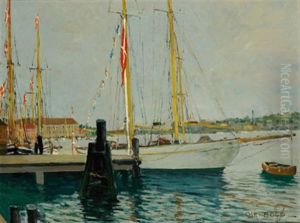 Hafen Mit Segelschiffen Hafen Mit Segelschiffen