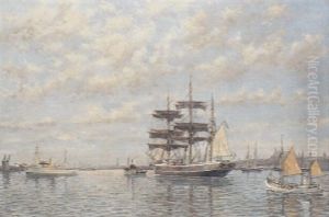 Det Danske Og Det Svenske Kongeskib I Kobenhavns Havn
