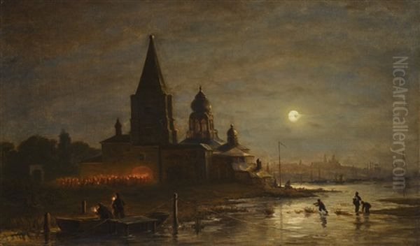 Night Procession In Yaroslavl - view 1