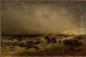 Sketch For The Painting The Wreck Of The Fregat Alexander Nevsky