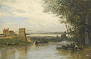 Pont D'auvers-sur-oise by Aleksei Petrovich Bogolyubov