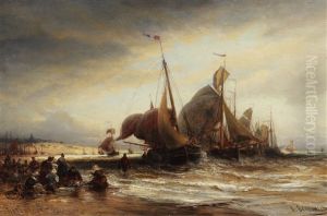 Shorescape At Sheveningen by Aleksei Petrovich Bogolyubov