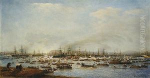 The Entrance Of The Russian Fleet Into Toulon Harbour