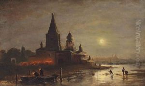 Night Procession In Yaroslavl