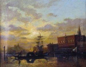 Venedig Im Lichte Der Abenddammerung by Aleksei Petrovich Bogolyubov
