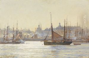 Vue D'un Port by Aleksei Petrovich Bogolyubov