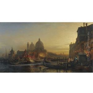 The Eve Of The Celebration, Santa Maria Della Salute, Venice by Aleksei Petrovich Bogolyubov