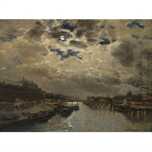 Moonlit View Of The Seine - view 1