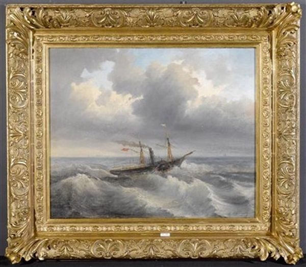 Marine Mit Dampfschiff - view 1