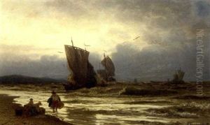 Fishermen Returning With Their Catch by Aleksei Petrovich Bogolyubov