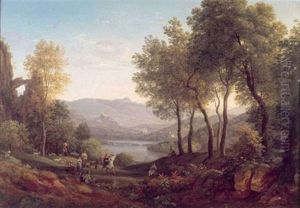 Danses Paysannes Devant Le Lac D'albano